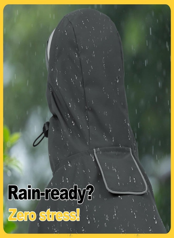 دينتران معطف مطري شديد التحمل للكلاب من دينترون مزود بغطاء رأس، مناسب للكلاب من فصيلة الراعي الألماني والمالاموت الألاسكي - حماية من جميع الأحوال الجوية للمشي لمسافات طويلة والصيد والأيام العاصفة - درزات معززة، مقاس XXXL - Image 2